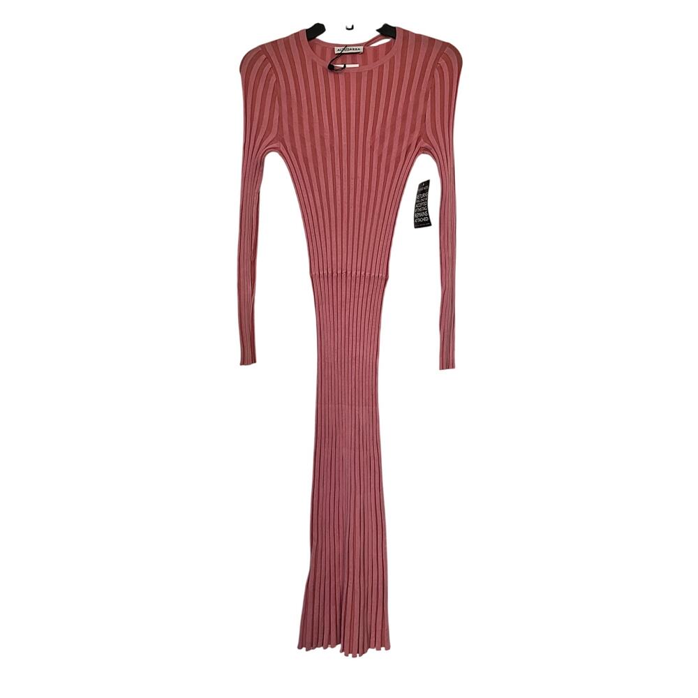 Altuzurra Peony Pink Ribbed Midi Dress